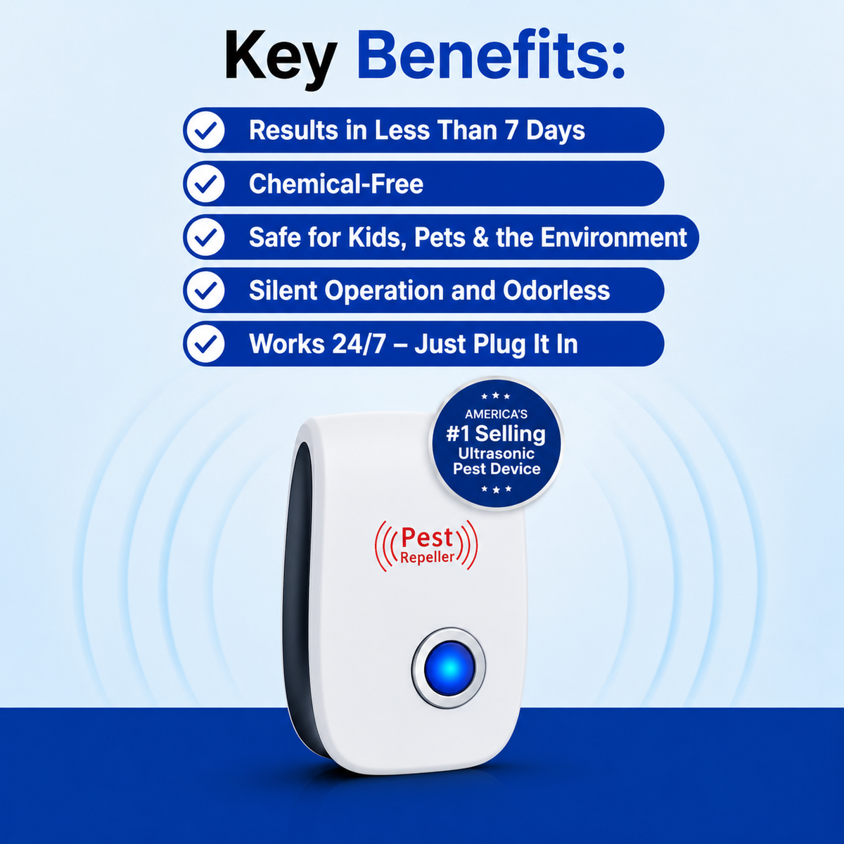 Pest Reject™ –All-in-One Ultrasonic Pest Repeller (Buy 1 Get 1 Free)