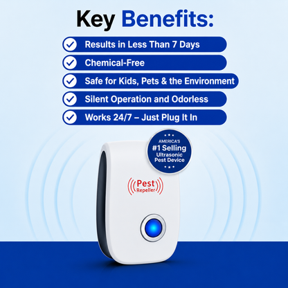 Pest Reject™ –All-in-One Ultrasonic Pest Repeller (Buy 1 Get 1 Free)