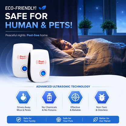 Pest Reject™ –All-in-One Ultrasonic Pest Repeller (Buy 1 Get 1 Free)